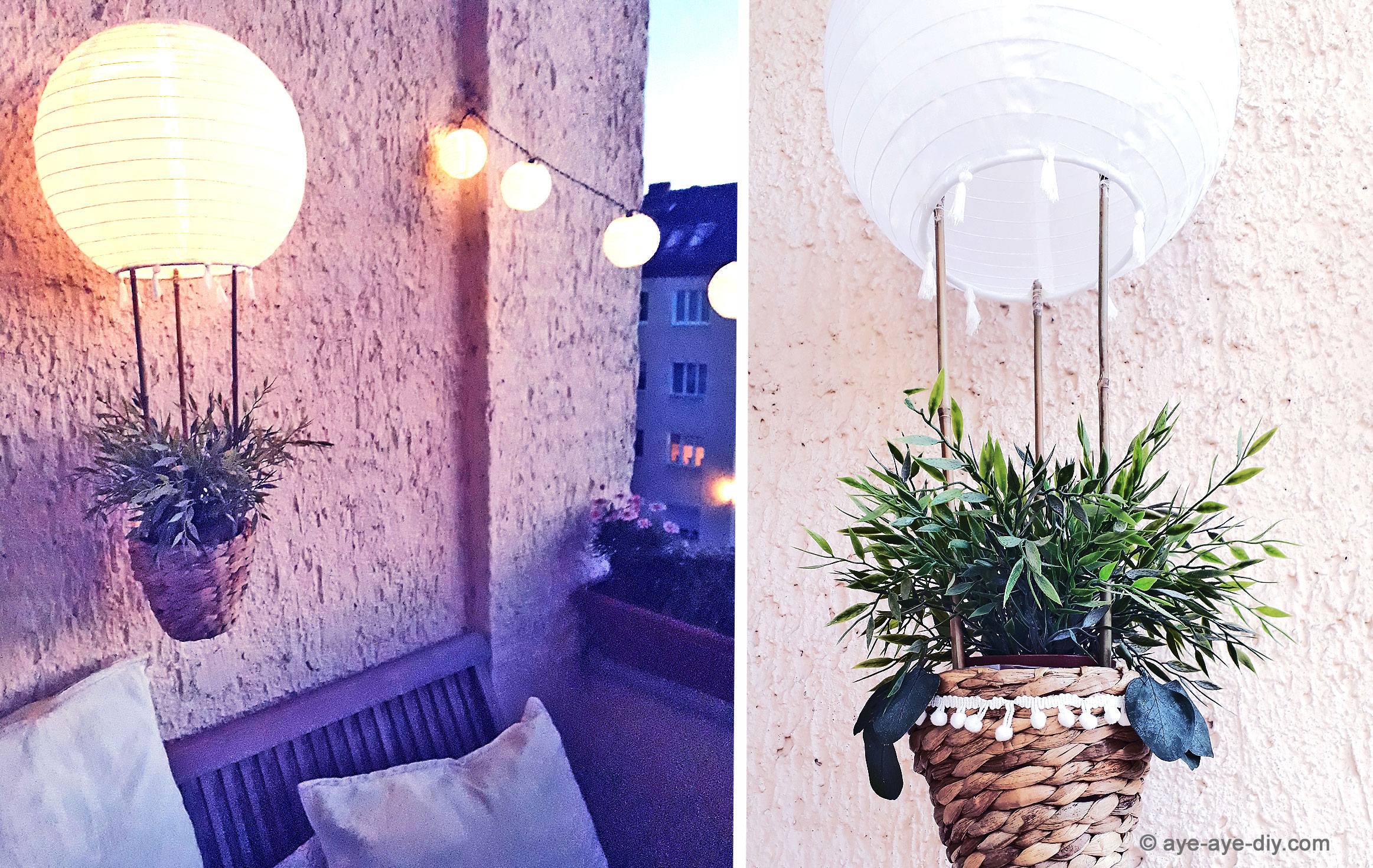 DIY Heißluftballon Solar Lampion für Balkon & Garten – Ikea Hack