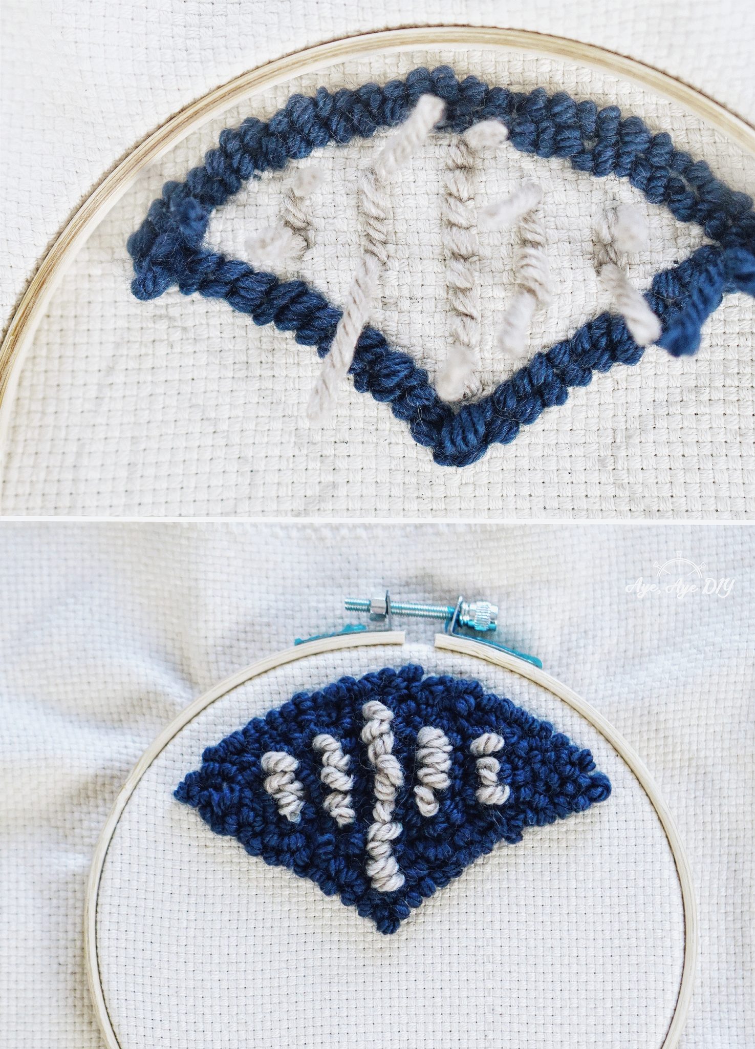 Punch Needle Anleitung mit Tipps zu Nadel, Stoff & Wolle