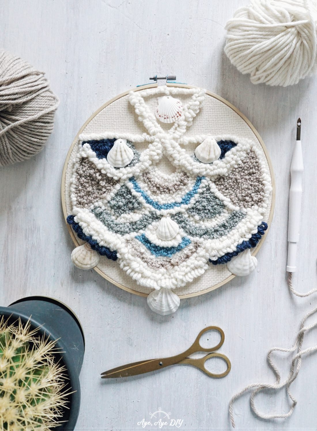 Punch Needle Stickerei Set Schafmuster - Komplettset Für Anfänger - Mit Nadel, Stoff & Garn