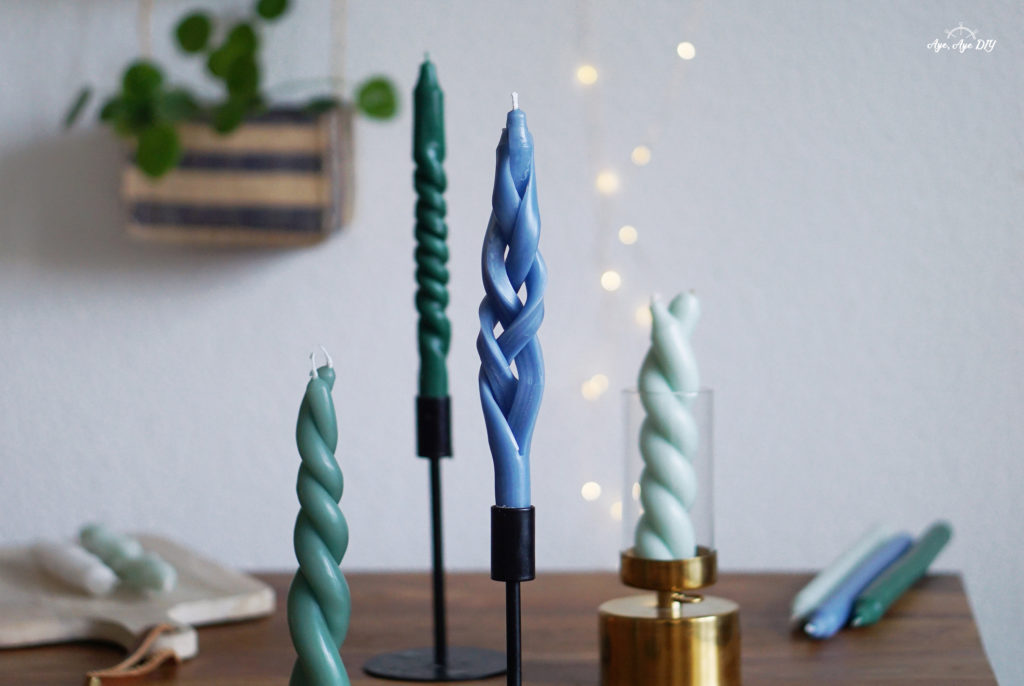 Kerzen drehen und flechten - gedrehte Kerzen selber machen DIY Anleitung