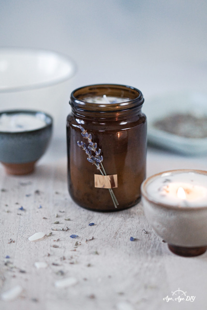 Duftkerzen Im Glas Zum Selbermachen Anleitung Für Lavendel Kerzen 1607