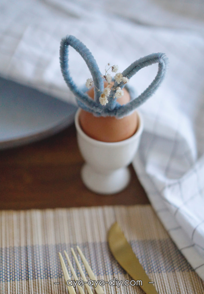 Tischdeko zu Ostern basteln - moderne Hasen Idee für Eier einfach